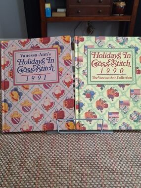 Vanessa-Ann's Holidays In Cross-Stitch Vintage Pattern Book Set - 1990 & 1991